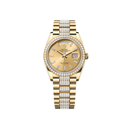 Rothtlex Day-Date 36  Oyster, 36 mm, yellow gold and diamonds  Reference