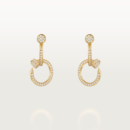JUSTE UN CLOU EARRINGS, DOUBLE, PAVED
