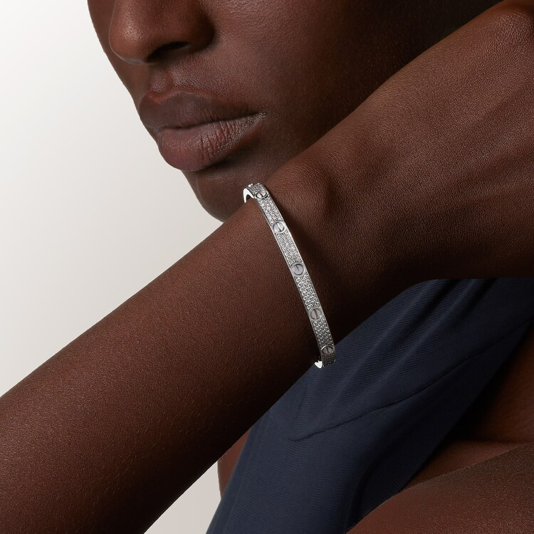 LOVE BRACELET, MEDIUM MODEL, PAVED & LOVE UNLIMITED RING