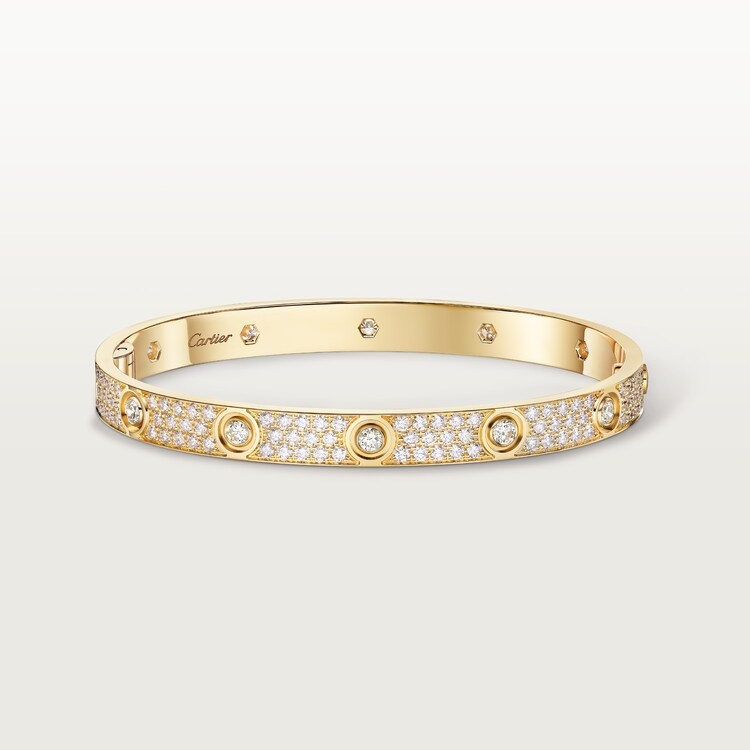 3‑Piece Carthttier Stack –Panthère, Yellow Gold, Clou & Diamonds