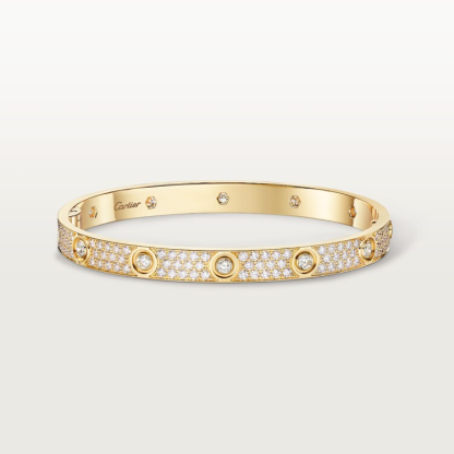 3‑Piece Carthttier Stack –Panthère, Yellow Gold, Clou & Diamonds