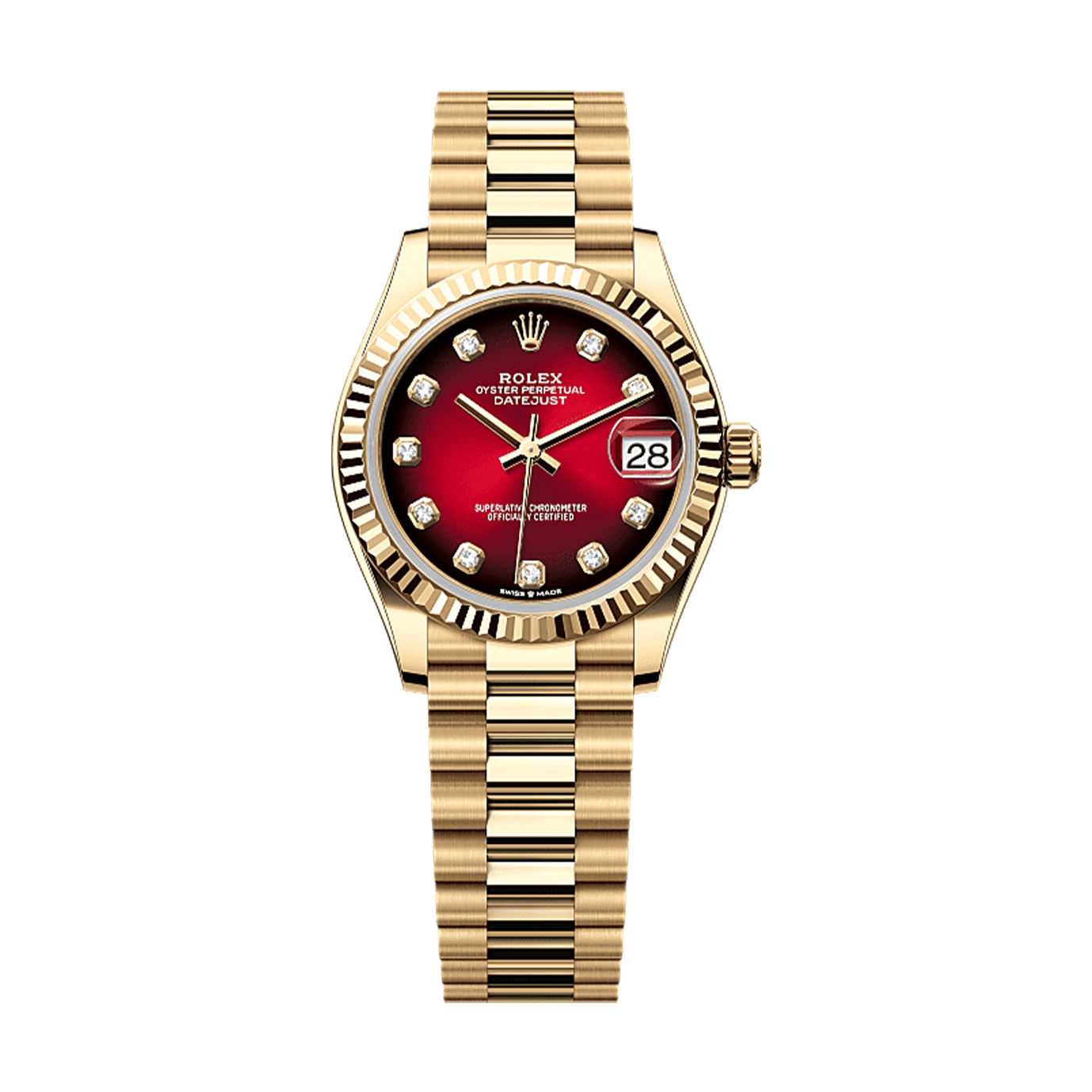 Rothtlex Datejust 31. Oyster, 31 mm, yellow gold  Reference m278278-0049