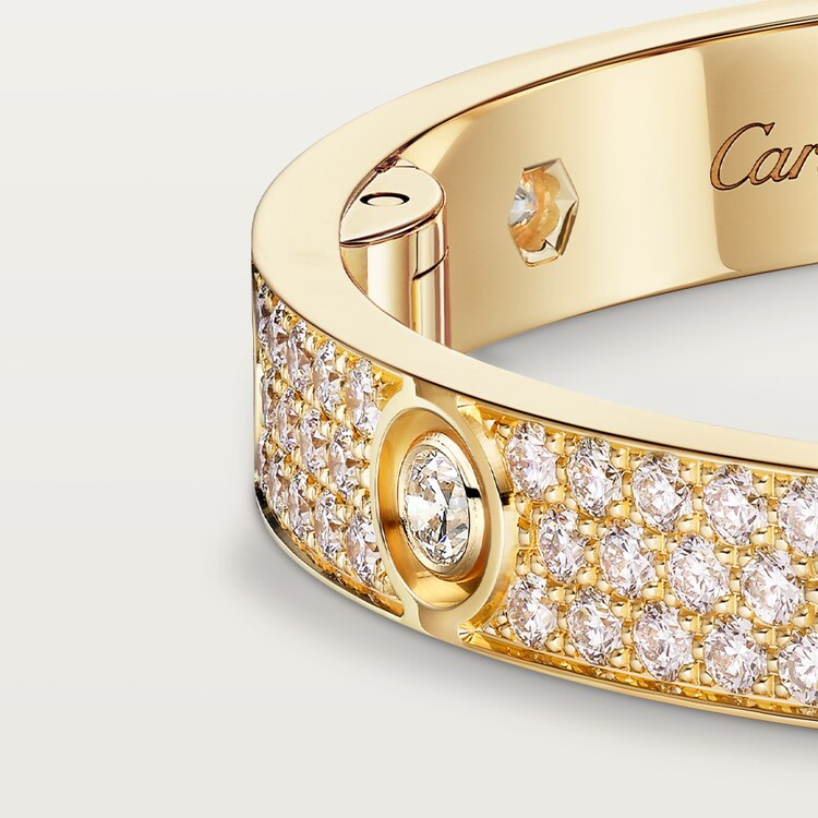 3‑Piece Carthttier Stack –Panthère, Yellow Gold, Clou & Diamonds