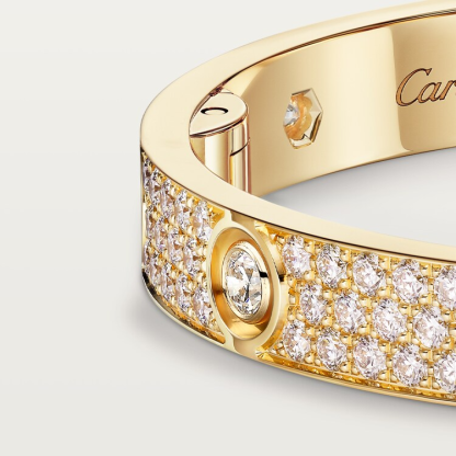 3‑Piece Carthttier Stack –Panthère, Yellow Gold, Clou & Diamonds