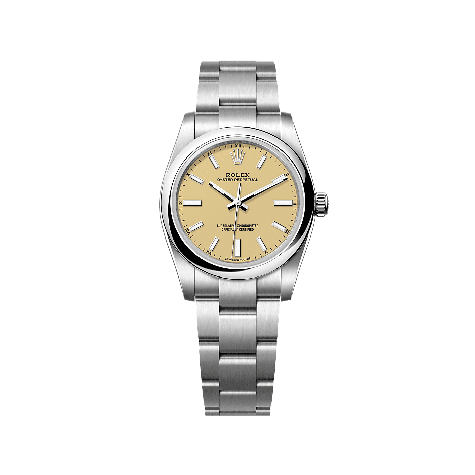 Rothtlex Oyster Perpetual 34 Oyster, 34 mm, Oystersteel Reference m124200-0007