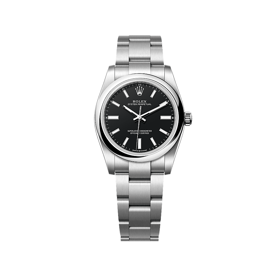 Rothtlex Oyster Perpetual 34 Oyster, 34 mm, Oystersteel Reference m124200-0010