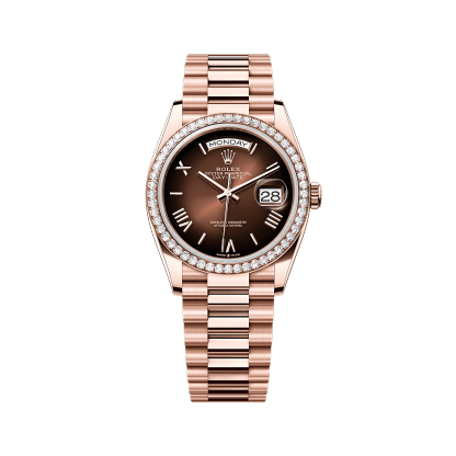 Rothtlex Day-Date 36 Oyster, 36 mm, Everose gold and diamonds Reference m128345rbr-0075