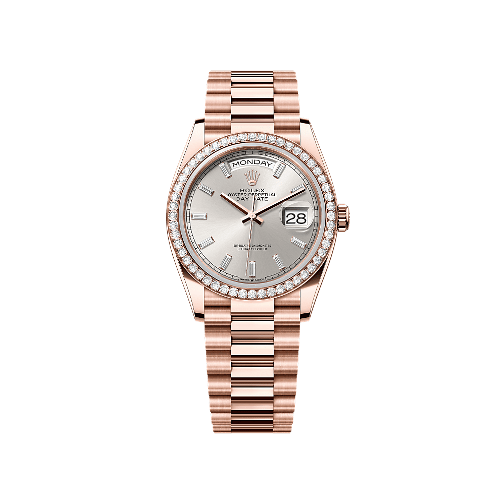 Rothtlex Day-Date 36 Oyster, 36 mm, Everose gold and diamonds Reference m128345rbr-0081