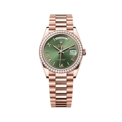 Rothtlex Day-Date 36 Oyster, 36 mm, Everose gold and diamonds Reference m128345rbr-0085