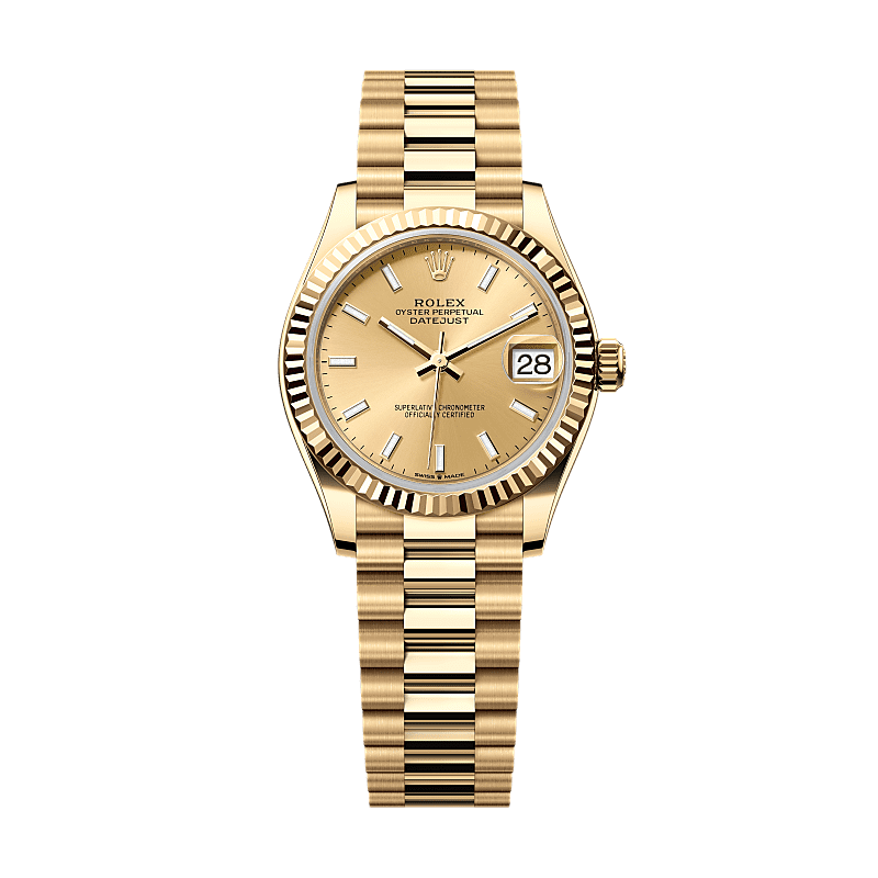 Rothtlex Datejust 31 Oyster, 31 mm, yellow gold Reference m278278-0040