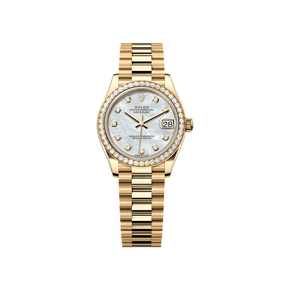 Rothtlex Datejust 31  Oyster, 31 mm, yellow gold and diamonds Reference m278288rbr-0006