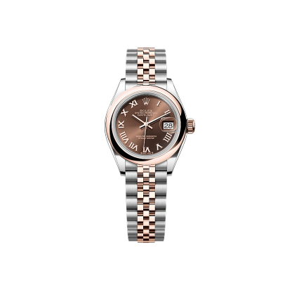 Rothtlex Lady-Datejust Oyster, 28 mm, Oystersteel and Everose gold Reference m279161-0009