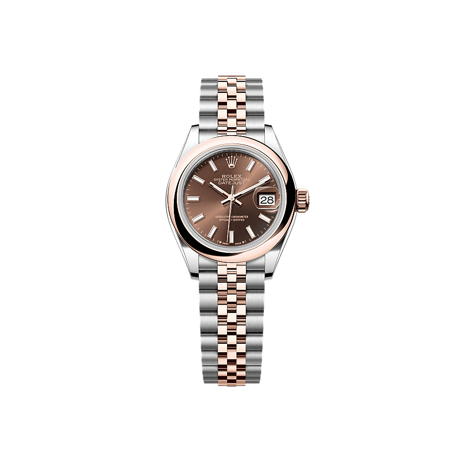 Rothtlex Lady-Datejust Oyster, 28 mm, Oystersteel and Everose gold Reference m279161-0017