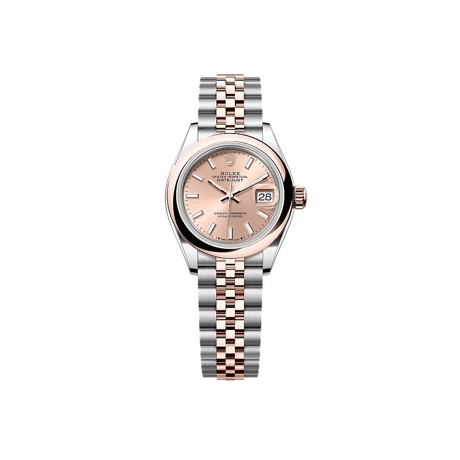 Rothtlex Lady-Datejust Oyster, 28 mm, Oystersteel and Everose gold Reference m279161-0023