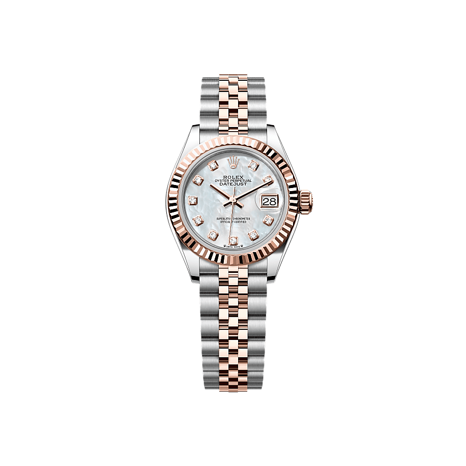 Rothtlex Lady-Datejust  Oyster, 28 mm, Oystersteel and Everose gold  Reference m279171-0013
