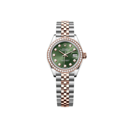 Rothtlex Lady-Datejust Oyster, 28 mm, Oystersteel, Everose gold and diamonds Reference m279381rbr-0007
