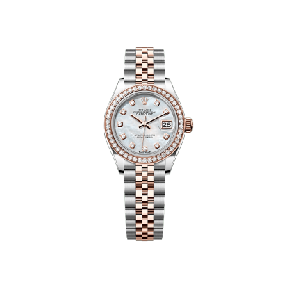 Rothtlex Lady-Datejust Oyster, 28 mm, Oystersteel, Everose gold and diamonds Reference m279381rbr-0013