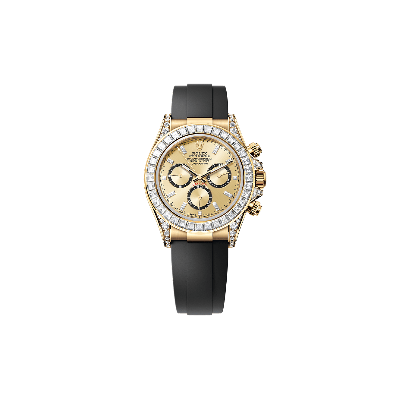 Rothtlex Cosmograph Daytona Oyster, 40 mm, yellow gold and diamonds Reference m126538tbr-0004