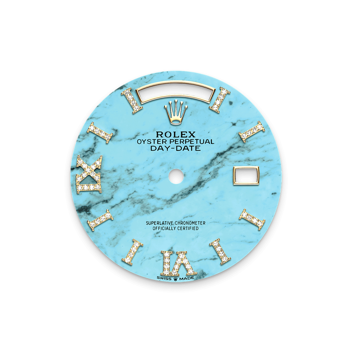 Rothtlex Day-Date 36 Oyster, 36 mm, yellow gold and diamonds Reference m128348rbr-0038