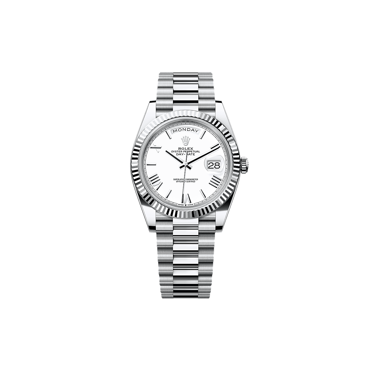 Rothtlex Day-Date 40 Oyster, 40 mm, platinum Reference m228236-0010