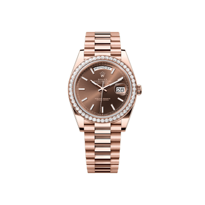 Rothtlex Day-Date 40 Oyster, 40 mm, Everose gold and diamonds Reference m228345rbr-0024