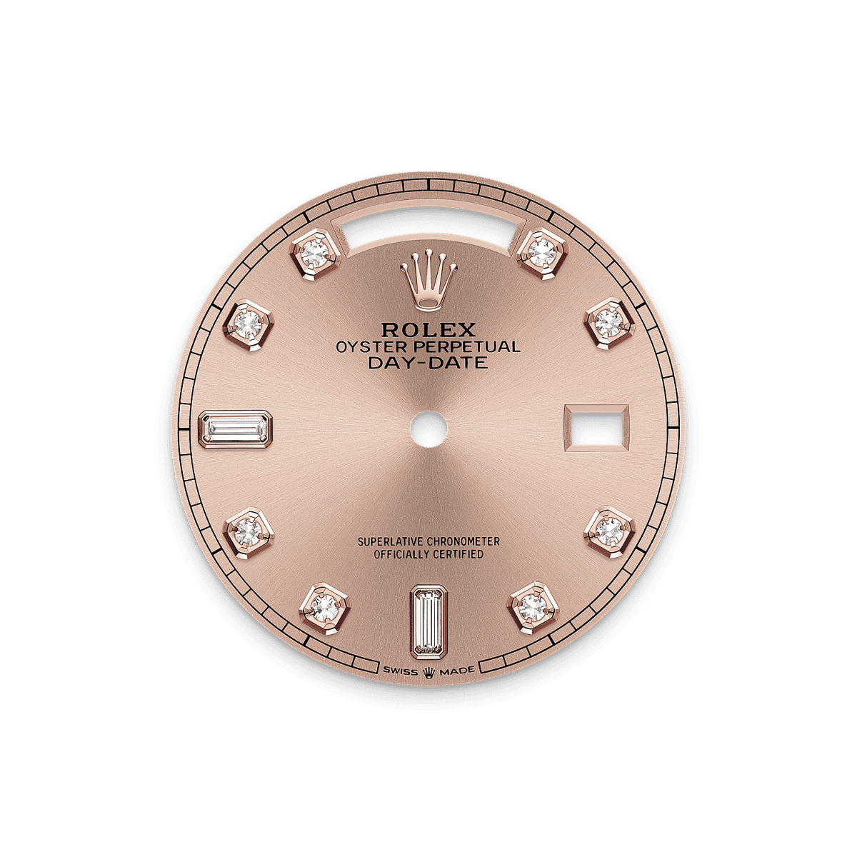 Rothtlex Day-Date 36 Oyster, 36 mm, Everose gold and diamonds Reference m128345rbr-0009