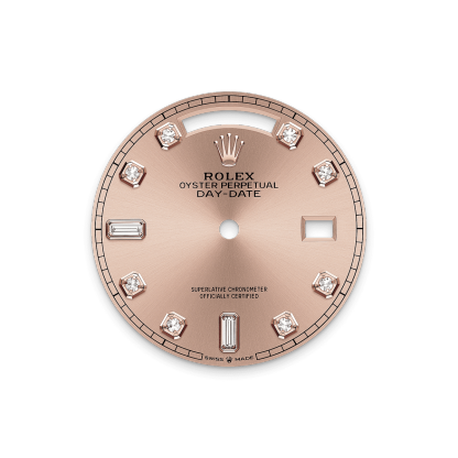 Rothtlex Day-Date 36 Oyster, 36 mm, Everose gold and diamonds Reference m128345rbr-0009