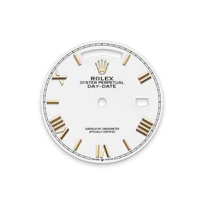 Rothtlex Day-Date 36 Oyster, 36 mm, yellow gold and diamonds Reference m128348rbr-0065