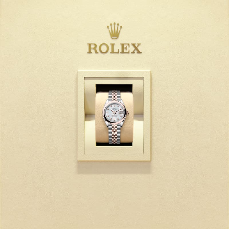 Rothtlex Lady-Datejust Oyster, 28 mm, Oystersteel and Everose gold Reference m279161-0013