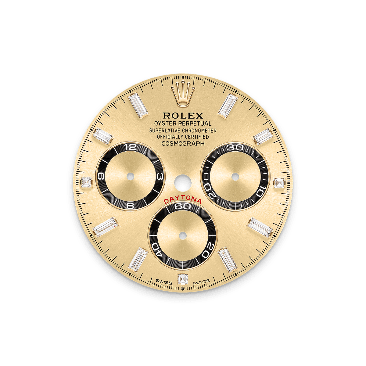 Rothtlex Cosmograph Daytona Oyster, 40 mm, yellow gold and diamonds Reference m126538tbr-0004