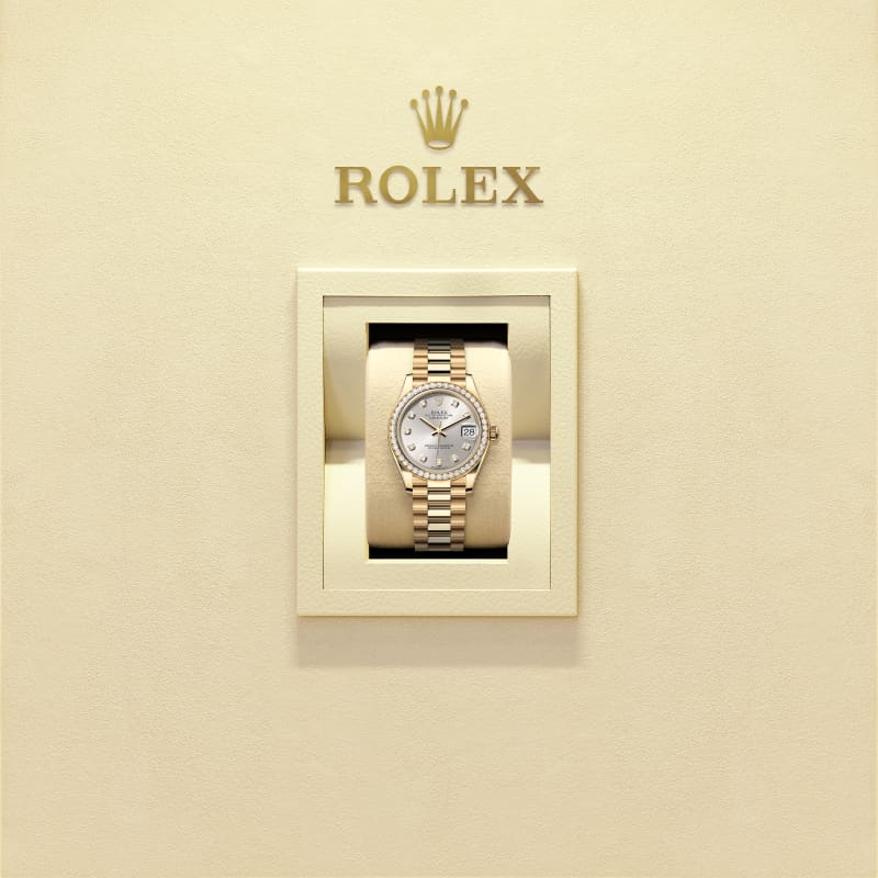 Rothtlex Datejust 31 Oyster, 31 mm, Yellow Gold And Diamonds Reference M278288rbr-0028