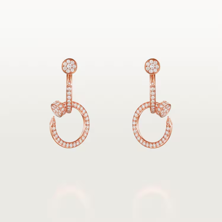 JUSTE UN CLOU EARRINGS, DOUBLE, PAVED