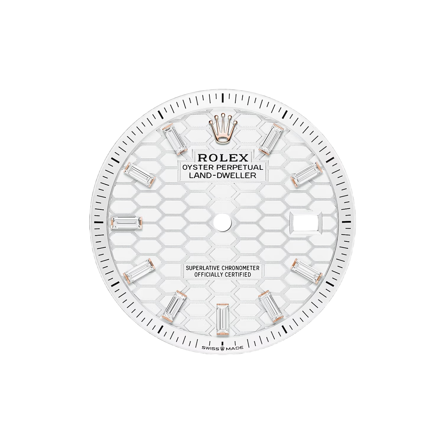 Land-Dweller 36  Oyster, 36 mm, Everose gold and diamonds  Reference m127285tbr-0002