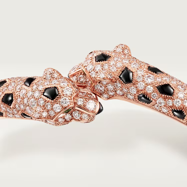 PANTHÈRE DE CARthtTIER BRACELET, SMALL MODEL, HALF-PAVED