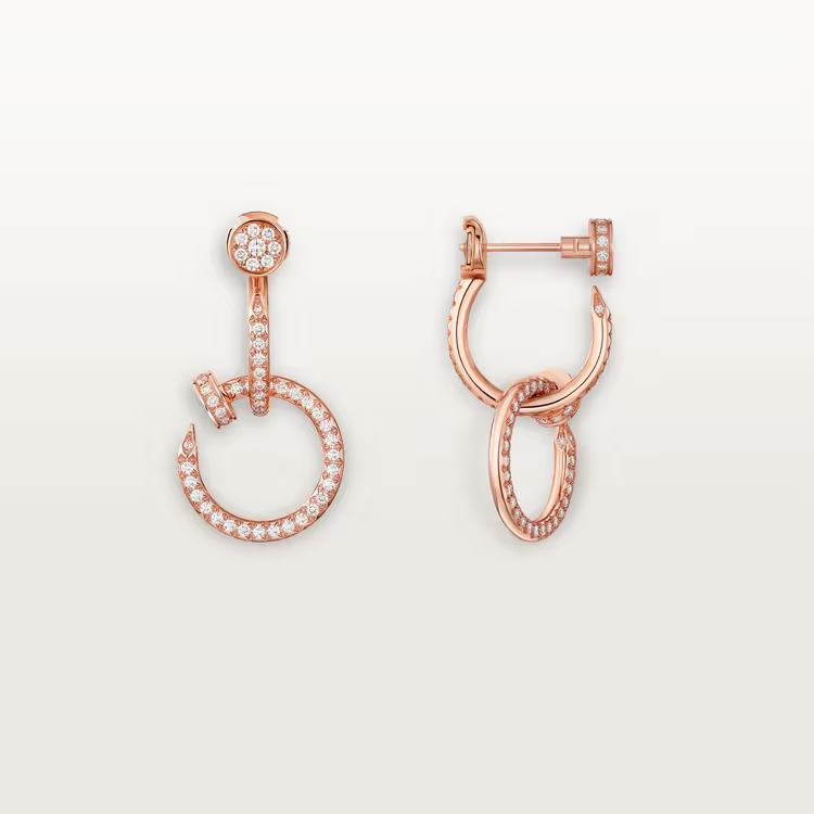 JUSTE UN CLOU EARRINGS, DOUBLE, PAVED