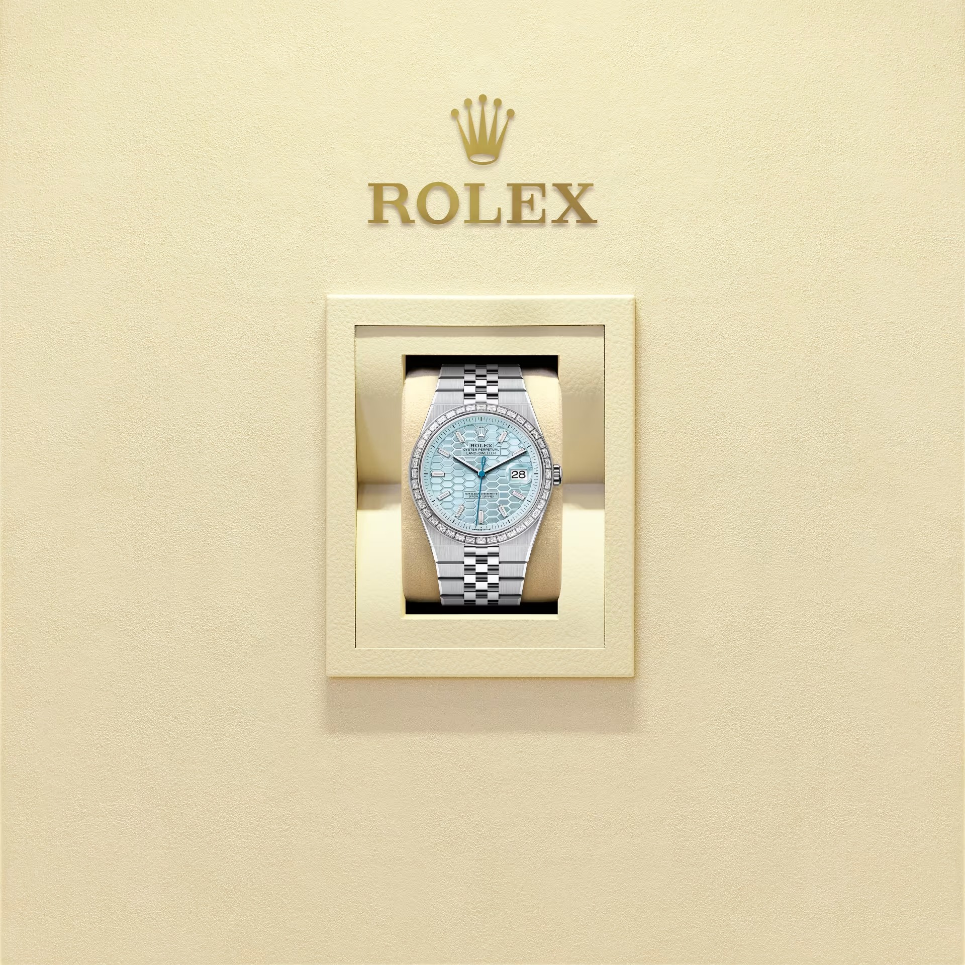 Land-Dweller 40  Oyster, 40 mm, platinum and diamonds Reference m127386tbr-0001