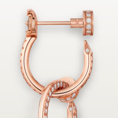 JUSTE UN CLOU EARRINGS, DOUBLE, PAVED