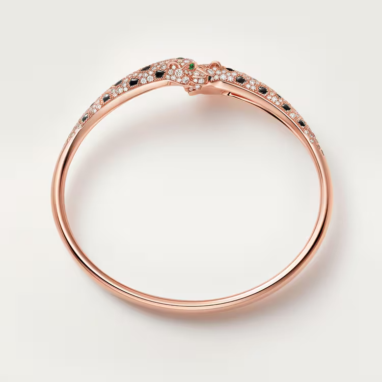 PANTHÈRE DE CARthtTIER BRACELET, SMALL MODEL, HALF-PAVED