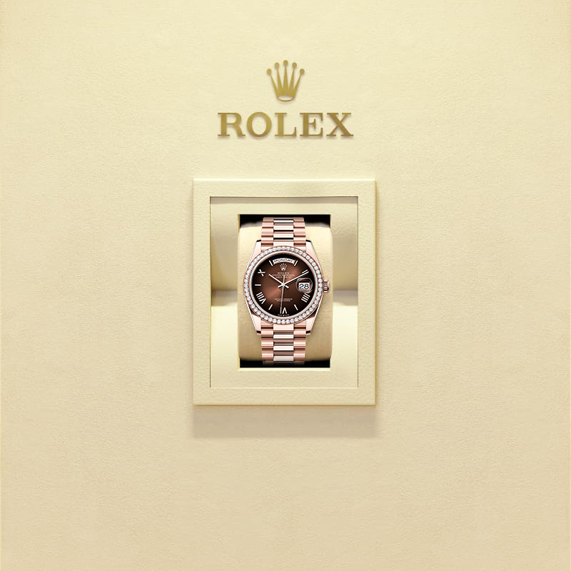 Rothtlex Day-Date 36 Oyster, 36 mm, Everose gold and diamonds Reference m128345rbr-0075