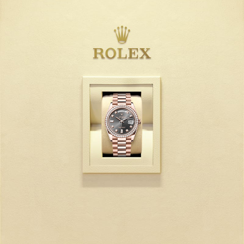 Rothtlex Day-Date 36 Oyster, 36 mm, Everose gold and diamonds Reference m128345rbr-0052