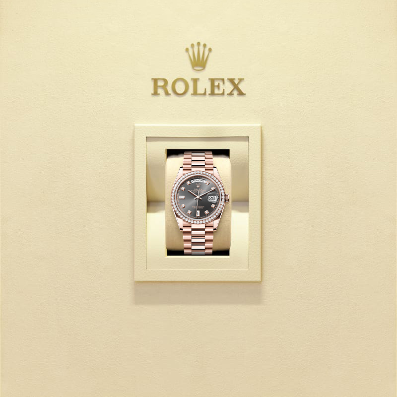 Rothtlex Day-Date 36 Oyster, 36 mm, Everose gold and diamonds Reference m128345rbr-0052