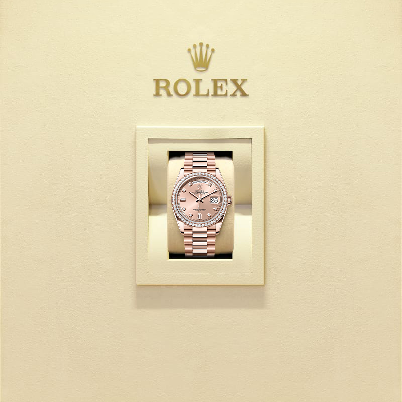 Rothtlex Day-Date 36 Oyster, 36 mm, Everose gold and diamonds Reference m128345rbr-0009