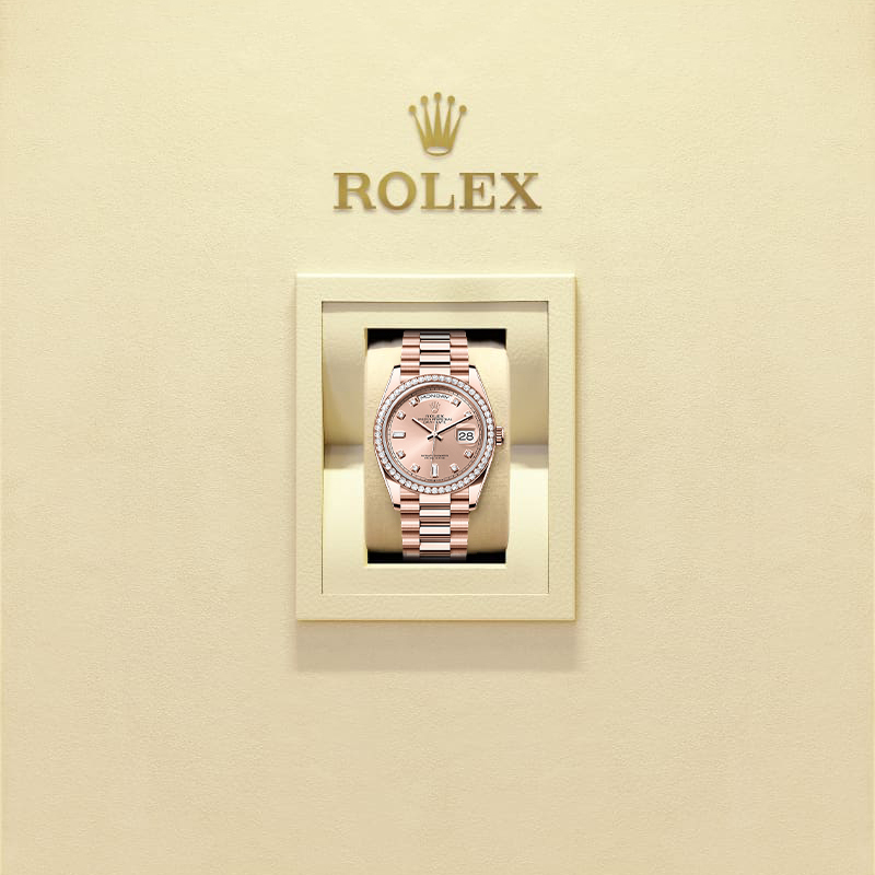 Rothtlex Day-Date 36 Oyster, 36 mm, Everose gold and diamonds Reference m128345rbr-0009