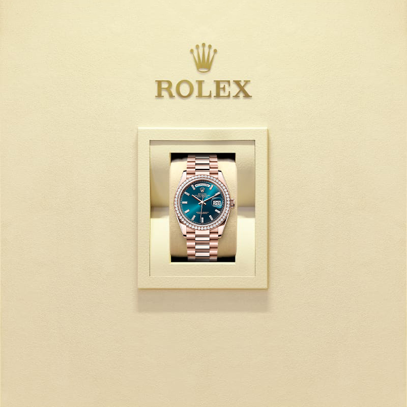 Rothtlex Day-Date 36 Oyster, 36 mm, Everose gold and diamonds Reference m128345rbr-0083