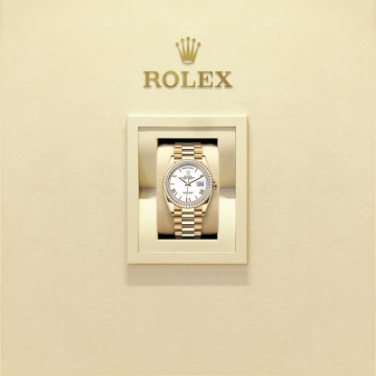 Rothtlex Day-Date 36 Oyster, 36 mm, yellow gold and diamonds Reference m128348rbr-0064
