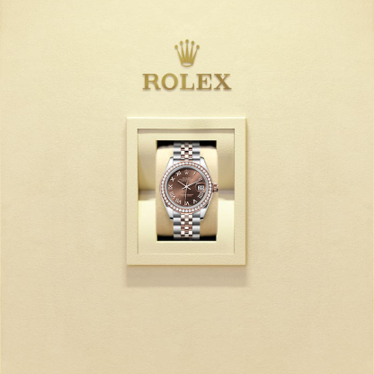 Rothtlex Lady-Datejust Oyster, 28 mm, Oystersteel, Everose gold and diamonds Reference m279381rbr-0009