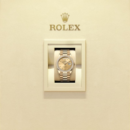 Rothtlex Day-Date 36 Oyster, 36 mm, yellow gold and diamonds Reference m128348rbr-0026