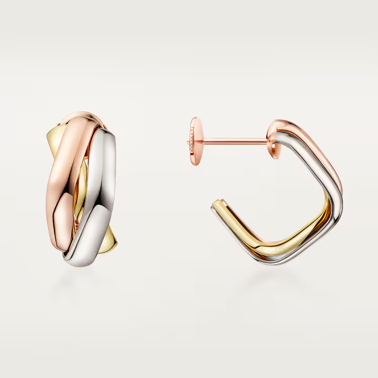 TRINITY EARRINGS, CUSHION-SHAPED