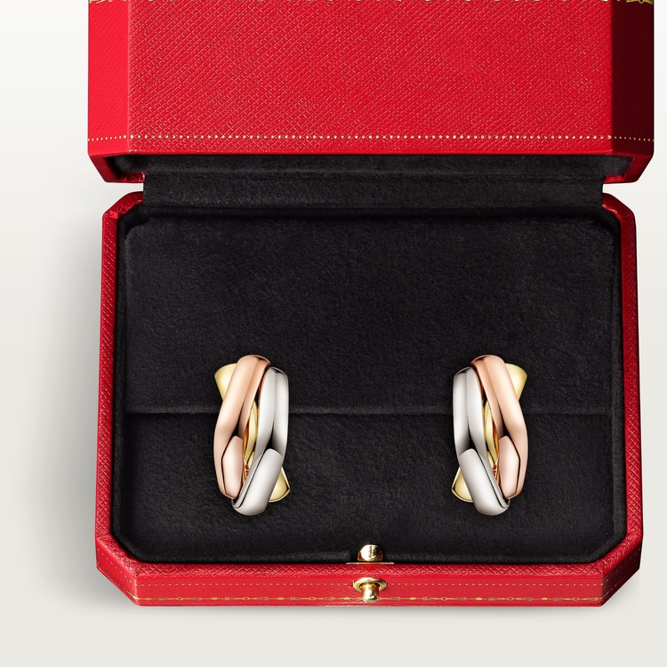 TRINITY EARRINGS, CUSHION-SHAPED