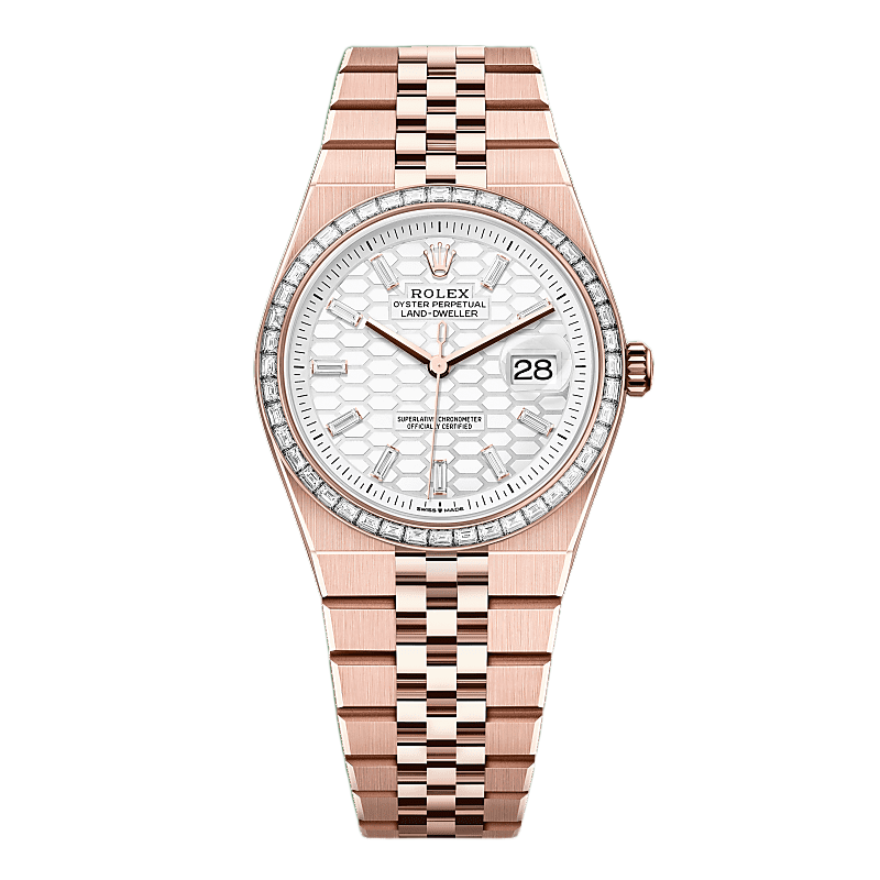 Land-Dweller 36  Oyster, 36 mm, Everose gold and diamonds  Reference m127285tbr-0002